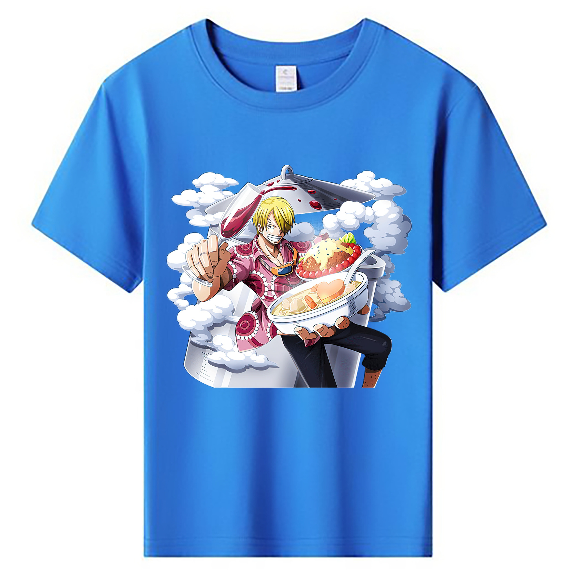 （画像用） ワンピース サンジ ONE PIECE Sanji 綿100％キッズTシャツ（フロントプリント）